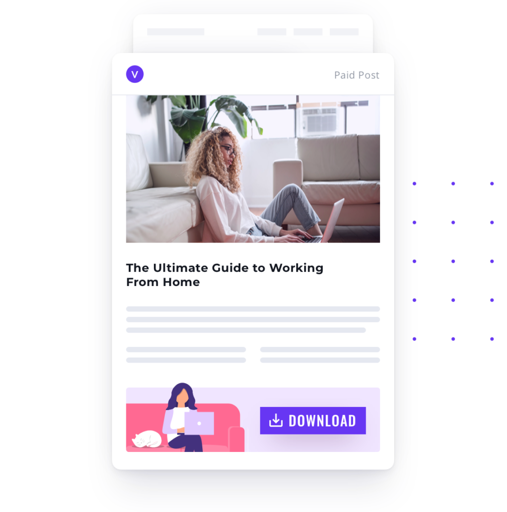 The graphic shows an example of a sponsored ad.