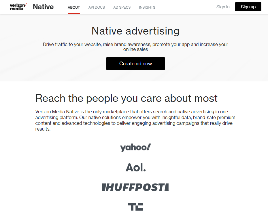Yahoo Gemini Ad Network